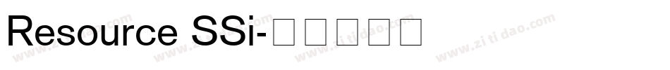 Resource SSi字体转换
